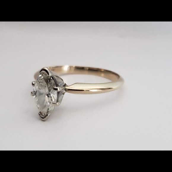 .74 ct Marquise cut diamond ring - Picture 3 of 5